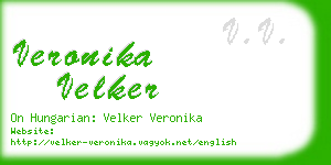 veronika velker business card